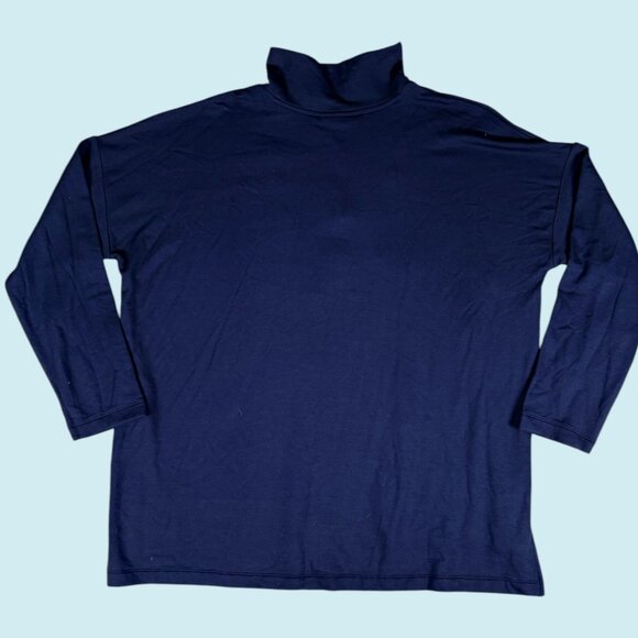 J.Jill Top Size Large Blue Pure Jill Tranquility Fleece Long Sleeve Button NWT - Picture 6 of 6